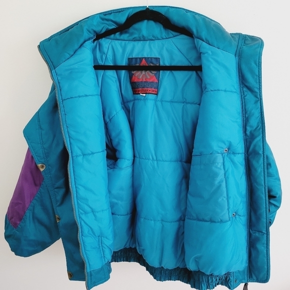 Vintage 80s Teal & Purple Ski Jacket - Picture 9 of 12